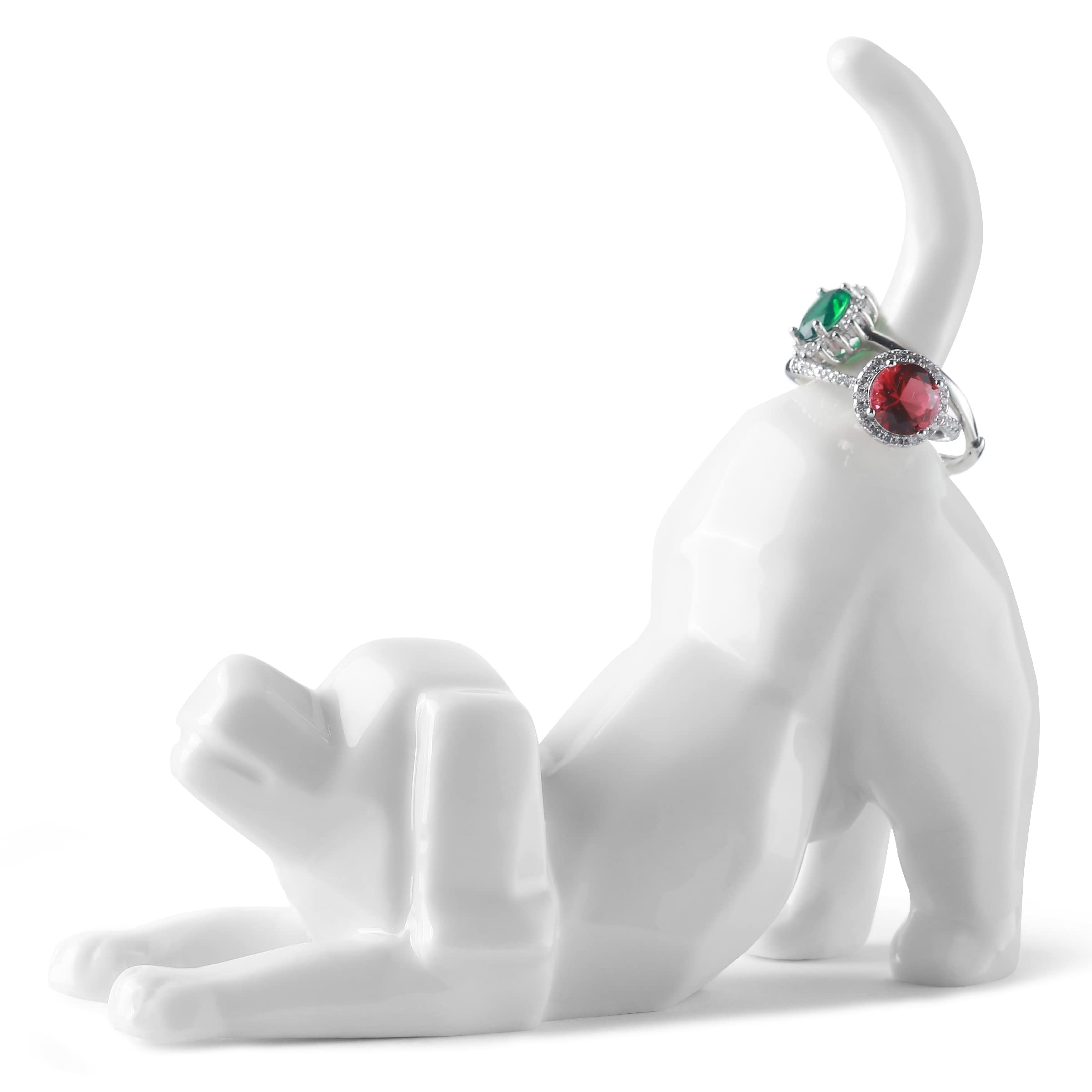 PUDDING CABIN Dog Mom リングホルダースタンド - 結婚式、誕生日、クリスマス、女性/男性へのバレンタインギフト - オフィスルームの装飾用置物 - ペットの同情の喪失