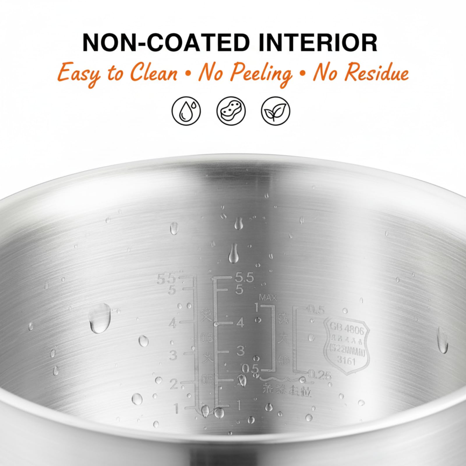 Pot intérieur en acier inoxydable 316 3L compatible avec cuiseur à riz Zojirushi NS-TSQ10, bol de rechange pour B362/B366, insert épais en une seule pièce avec chaleur uniforme et performance de