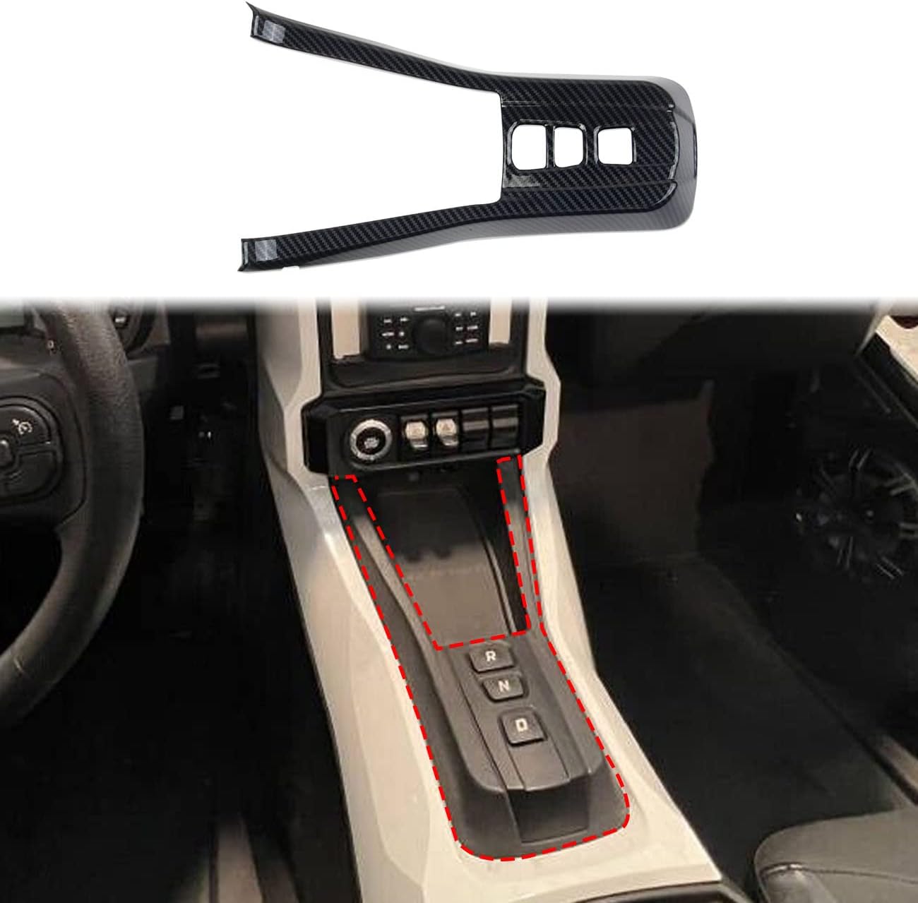 Fewshaw Carbon Fiber Central Control Gear Shift Panel Cover