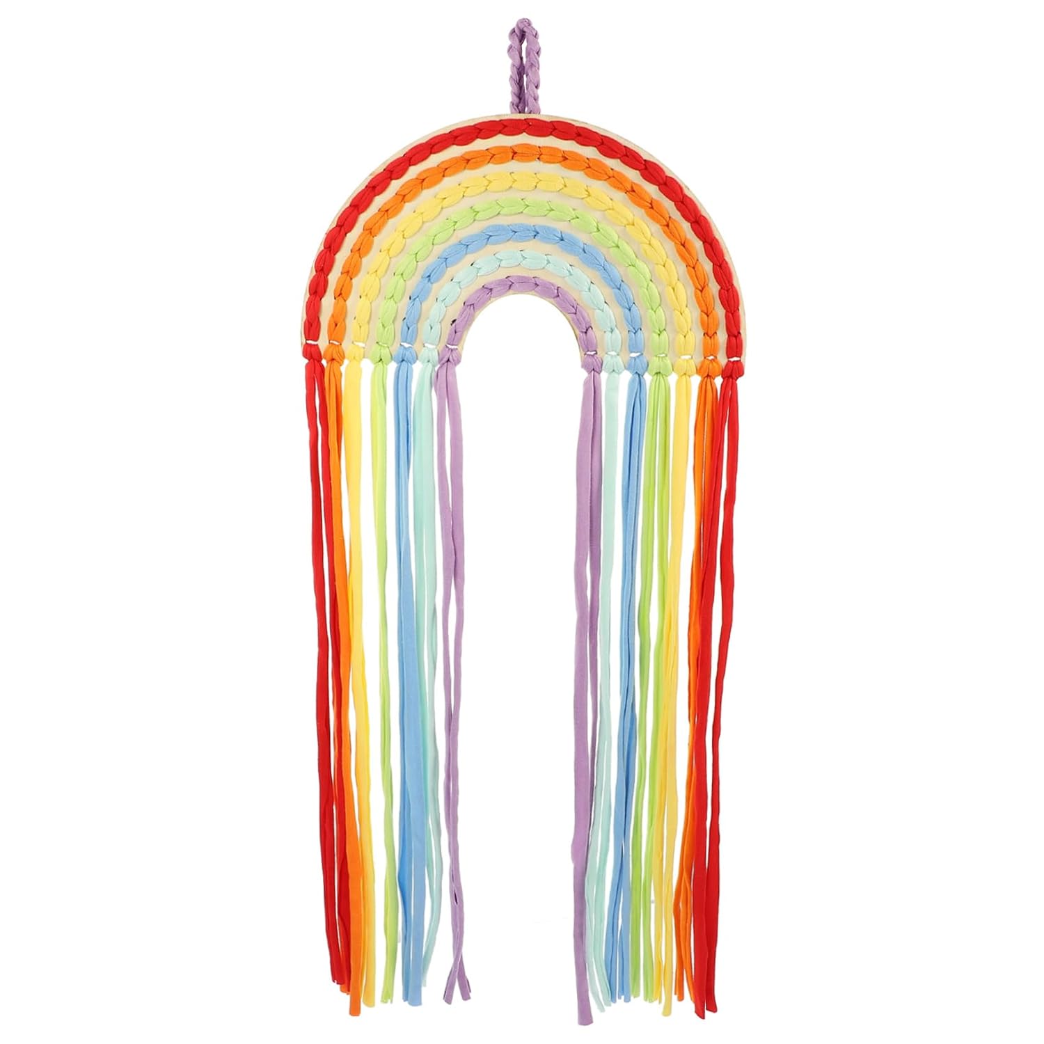 Yardwe Macrame Wall Decor Bow Hanger Hairpin Holder for Girls Decorative Bow Holder Hair Clip Hanger Organizer for Girls Woven Wall Hanging