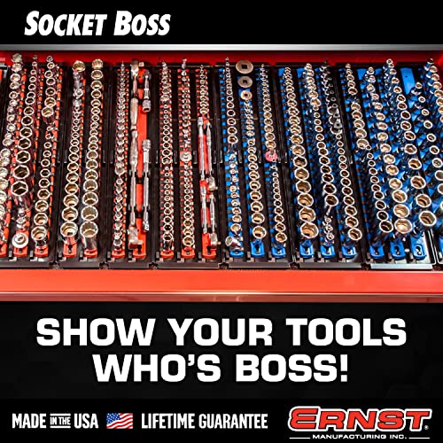 Image of ERNST Socket Boss Combo 3-Pack, Hi-Viz Ratchet Socket Organizer(8512HVA) - Made in the USA