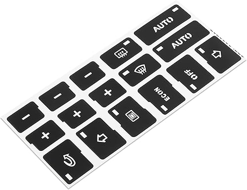 Miniatura 4 de X AUTOHAUX Coche AC Dash Button Pegatinas AC Panel Calcomanías 16 Botón para Audi A4 2000-2008