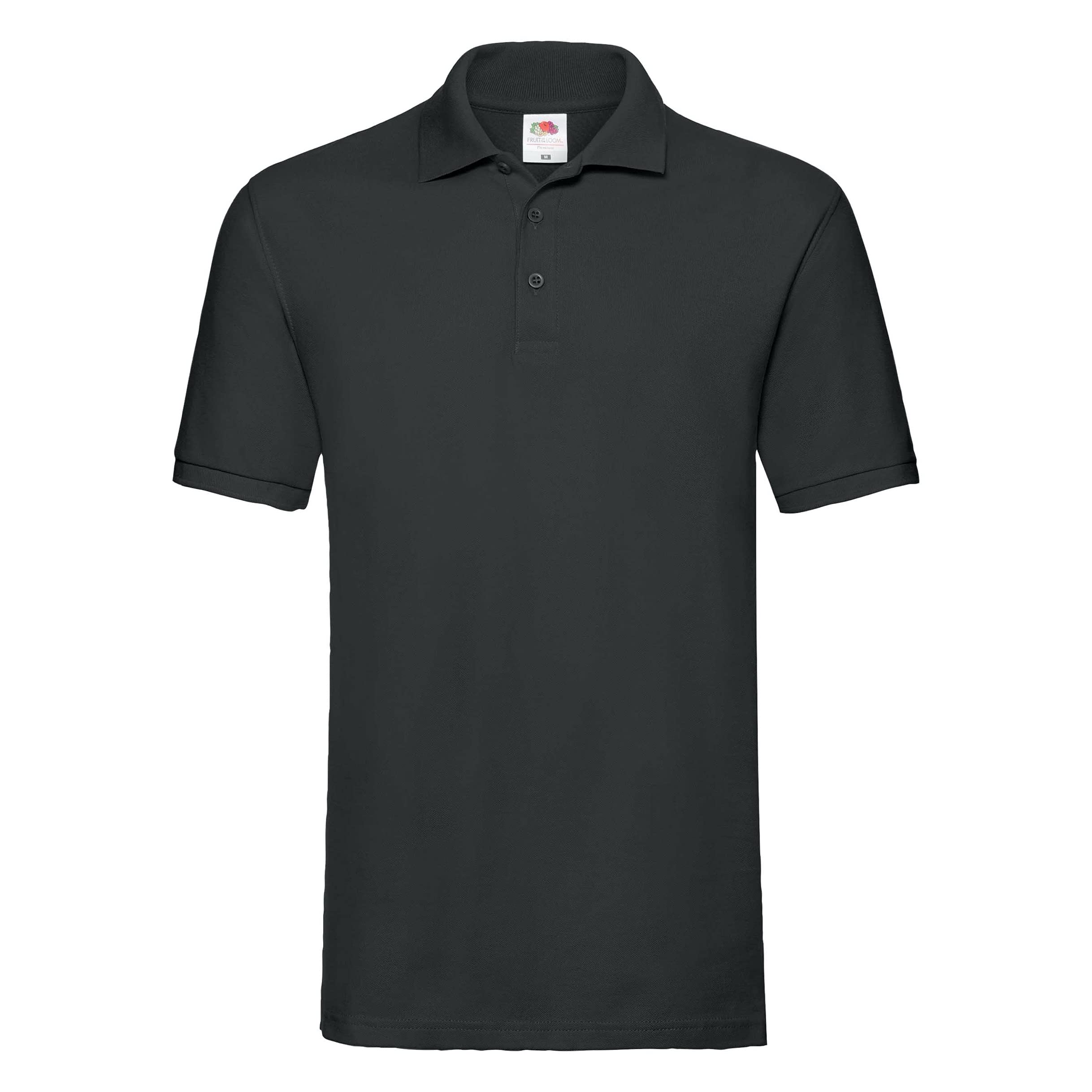 Fruit of The Loom Men's Polo Shirt - Black - XX-Large
