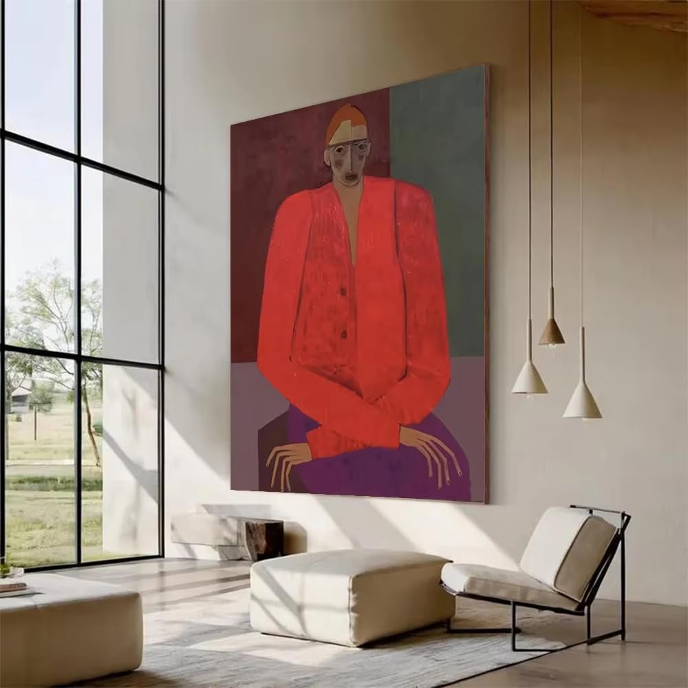 DFZEWKI Canvas Style Figure Decor Home Room Modern Artwork Wall Art Picture for Living Room Home Decor(40x50cm(16x20in)/No frame)