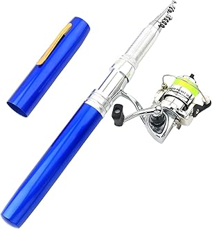 Lixada Fishing Rod Reel Combo Mini Pen Fishing Pole Kit Telescopic Fishing Rod Spinning Reel Combo Kit