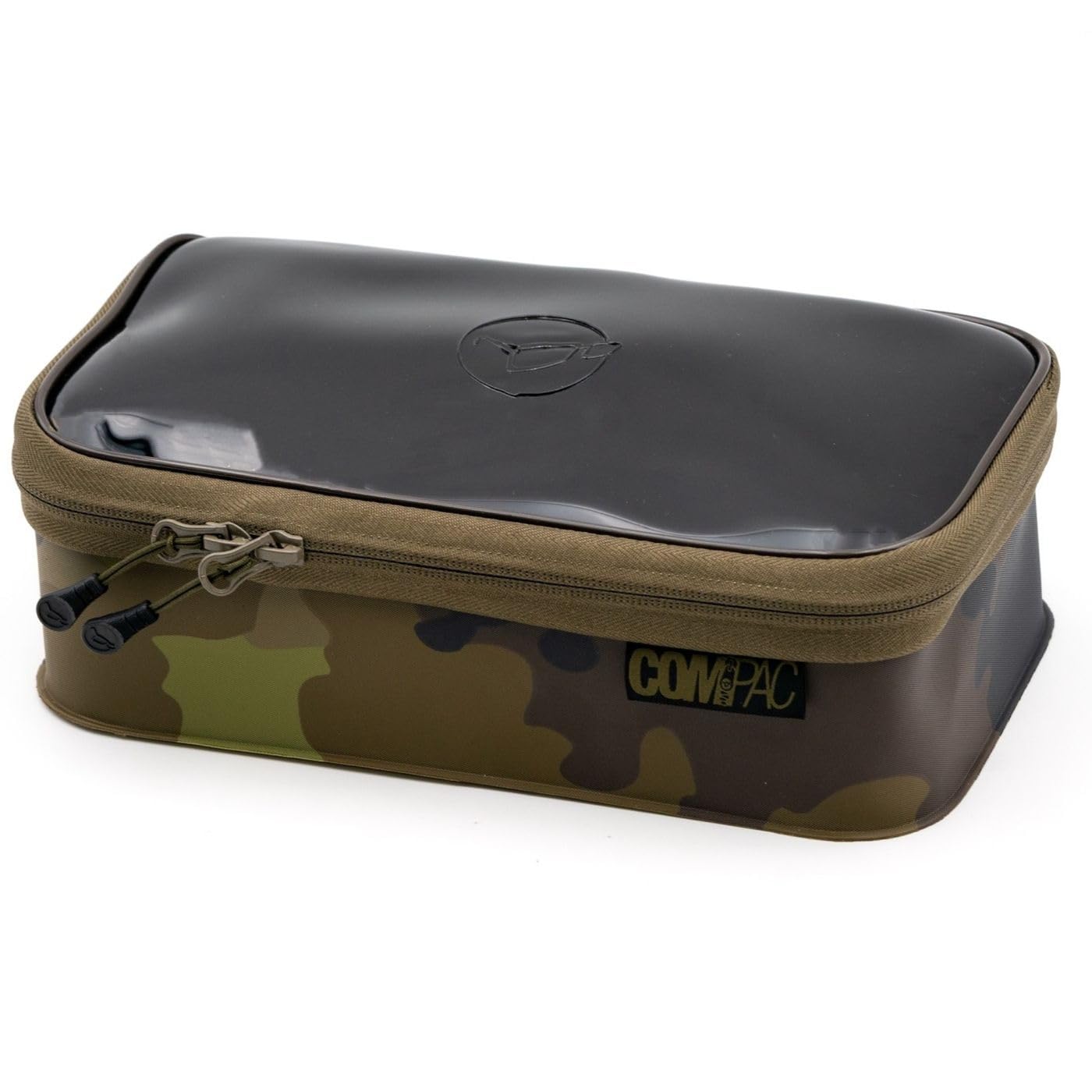 Korda Camouflage Compac Kamo 140, Compact Tackle Storage, Waterproof Eva, Zipped Pouches & Clear Lid For Easy Access