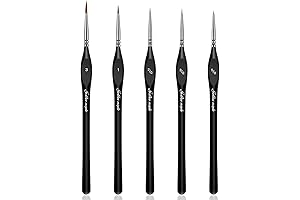 5PCS Detail Paint Brush Set For Fine Art Painting, Miniature & Model Painting
