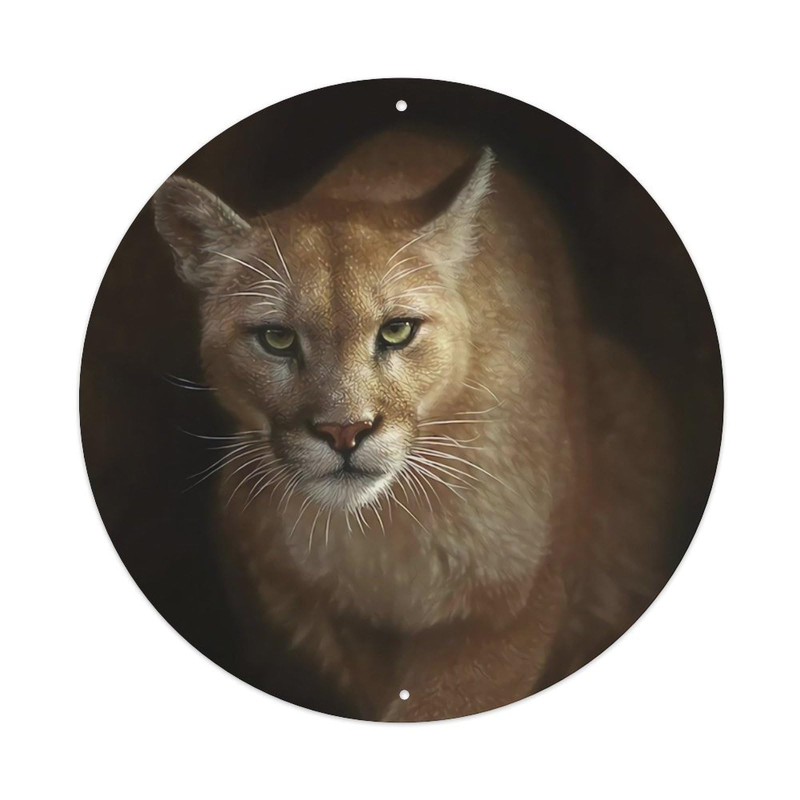 Big Cat Hunting Poster Cheetah Cougar Leopard Metal Tin Sign