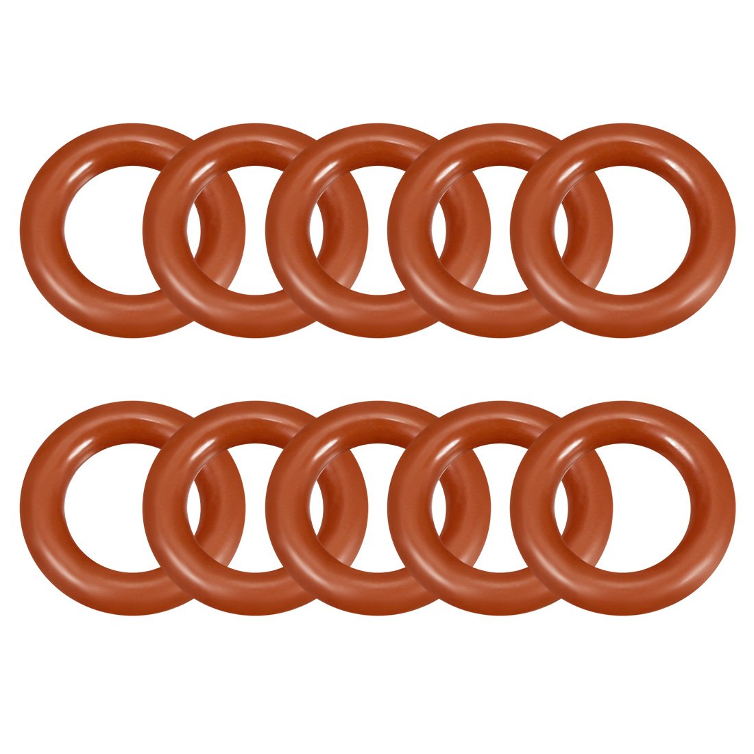 O2 Ring Uxcell 10-Pack Silicone O-Rings 50mm OD, 46mm ID, 2mm