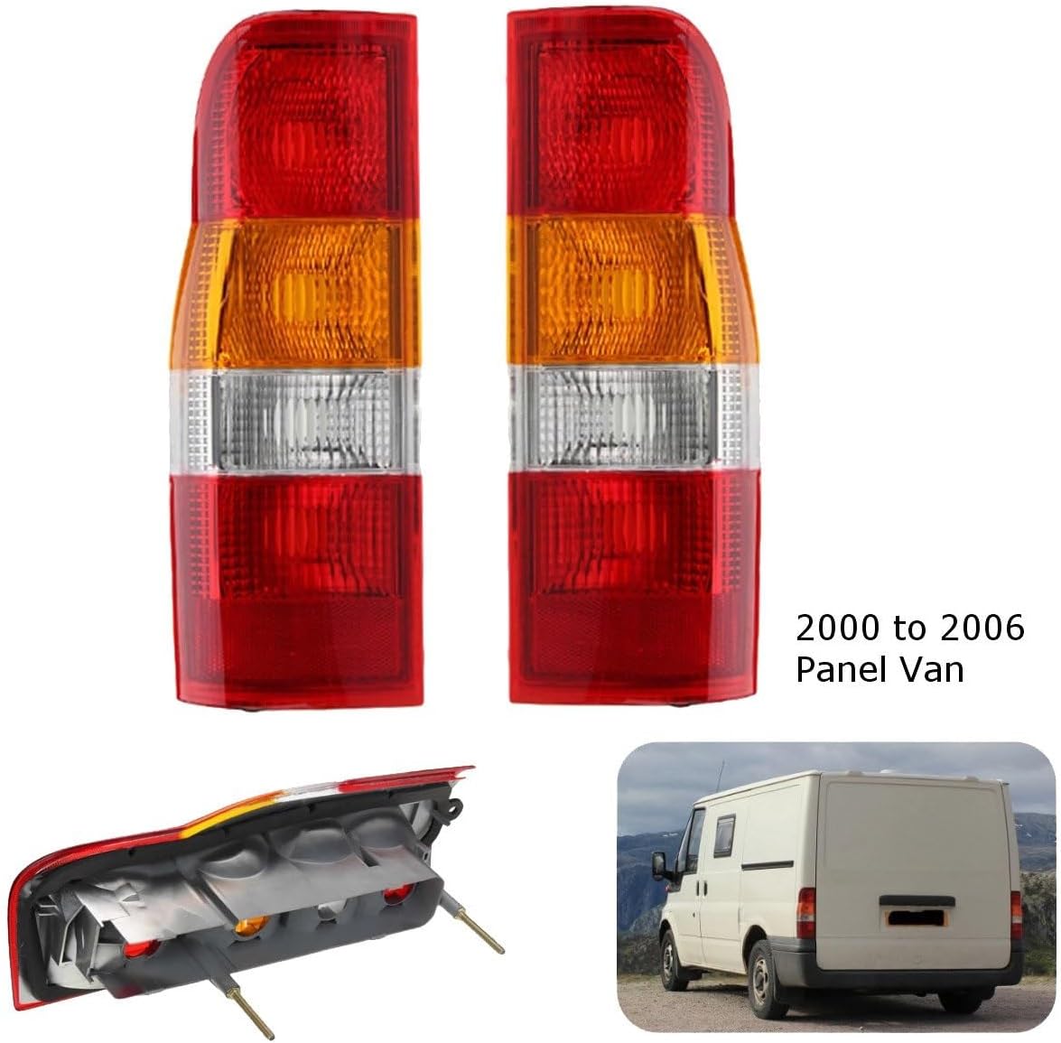 for Ford for Transit Mk6 2000 2001 2002 2003 2004 2005 2006 2Pcs Car Rear Tail Light Brake Light