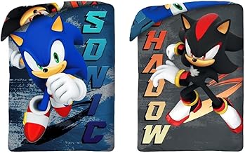 Halantex Sonic the Hedgehog Single Duvet Cover Set – Reversible Super Soft Microfibre Bedding for Kids | Sonic & Shadow Design | Official Gaming Bedroom Decor (Single)