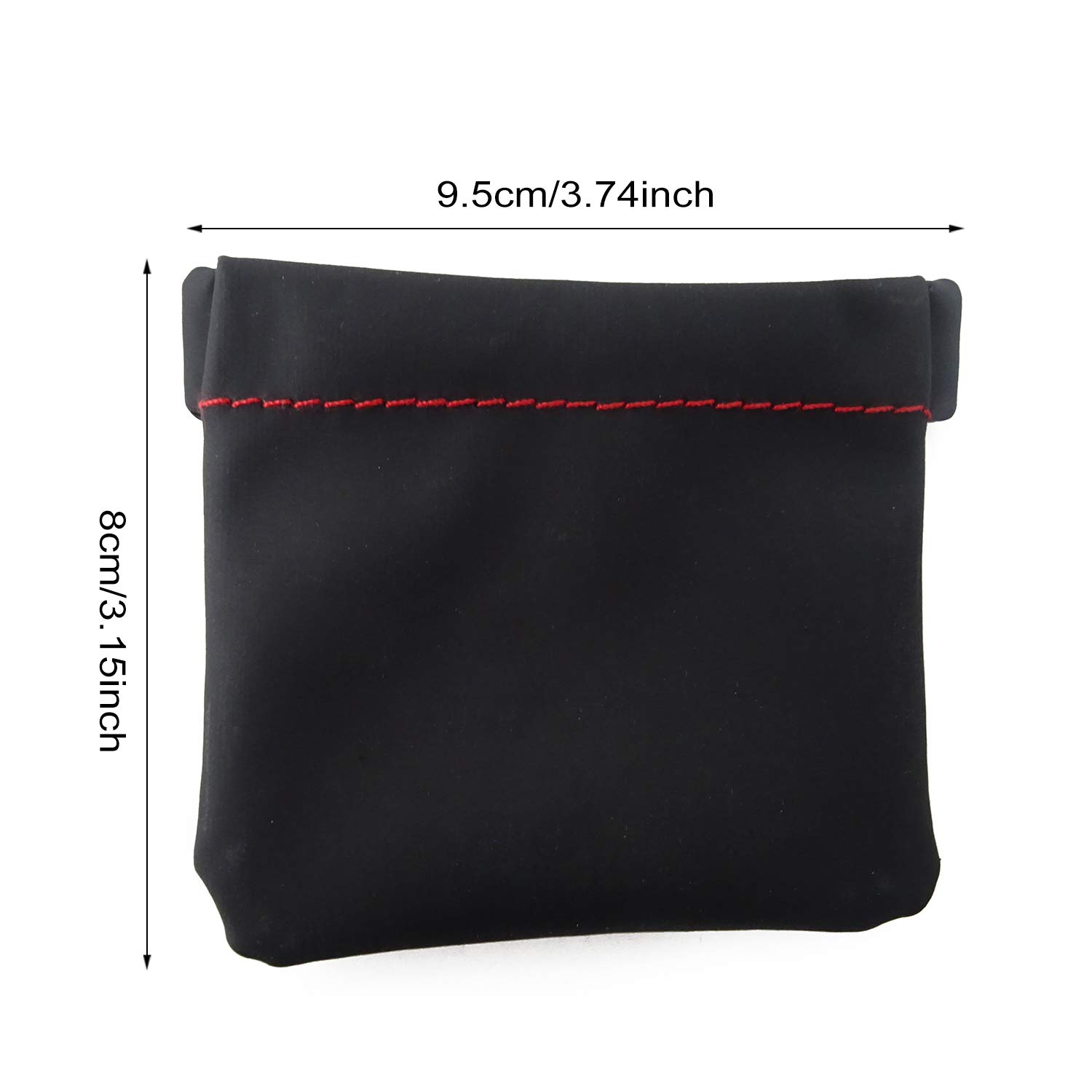 Honbay 4PCS PU Leather Earphone Pouch Headphone Storage Bag with Snap Spring Closure for Carrying or Storing Headphones