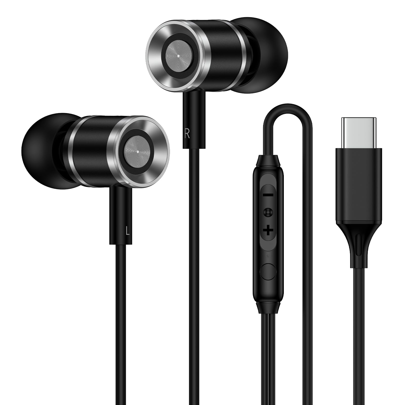 Samsung Earbuds Wired Headphones USB C for Samsung Galaxy S25 FE S25 Ultra A17 5G A36 A16 A56 A35 S24 FE S23 Plus,Wired Earphones USBC Earbuds with Microphone for iPhone 17 Pro Max Air 16e 16Plus 15