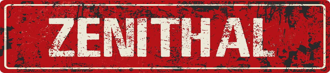 ZENITHAL Red Grunge Style Rustic Vintage Look 8" Wide Magnet for use on Any Steel Surface