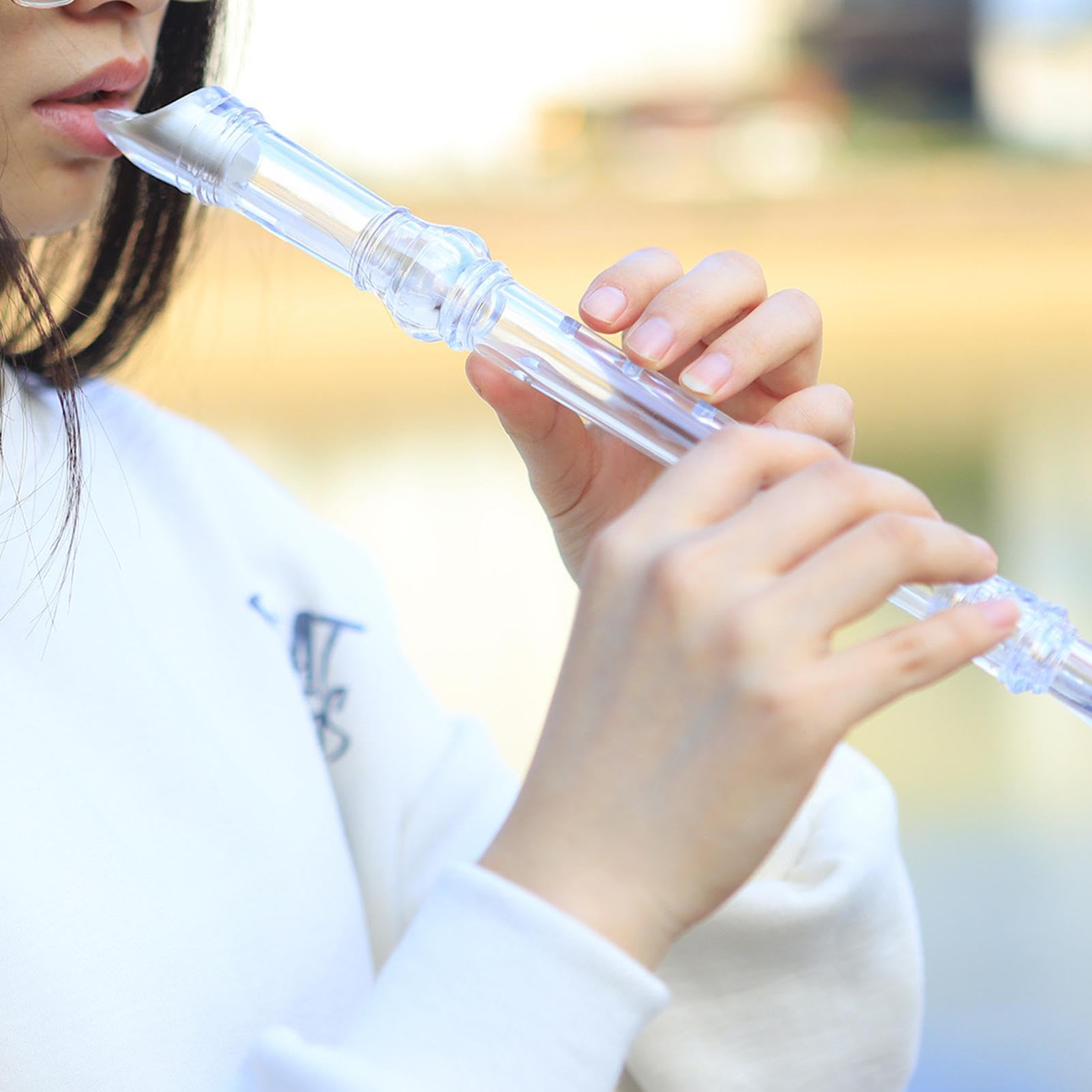 Strumento per flauto dolce soprano, strumento clarionetto per bambini | Flauto dolce soprano a 8 fori in chiave SOL,Clarinetto portatile impermeabile, registratore salva-lavoro per