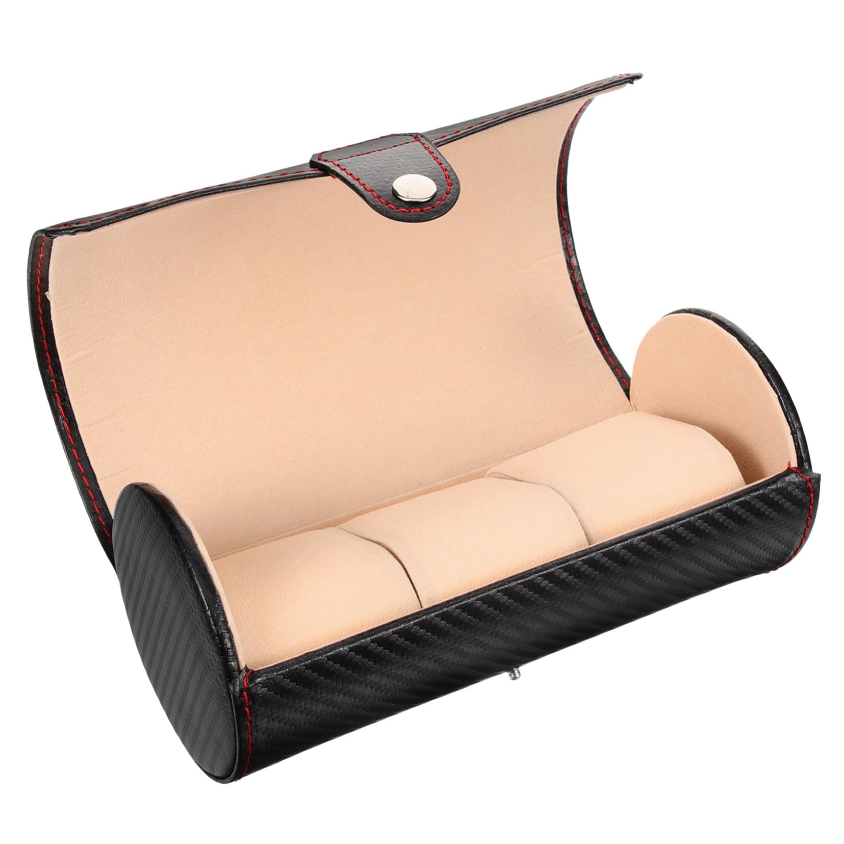 COLLBATH Travel Watch Box PU Watch Container Portable Watch Carrier for Men Elegant Jewelry Storage Case Scratch Water Resistant for Business Travel and Personal Use