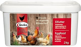 Quiko Hobby Farming Nourriture à Base d'oeufs 2kg - Aliment énergétique & Riche en protéines pour Poules, cailles & volailles comme Les Poules pondeuses - avec vitamines & Miel