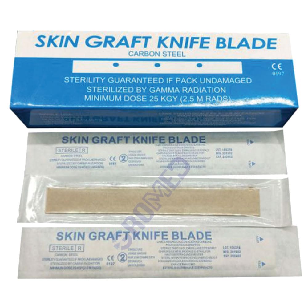 Gromed Blade for Skin Grafting Knife Handle Humby's & Watson- Stainless Steel (SS) | Dermatology Skin Graft Blade (Pack of 5)-image-31