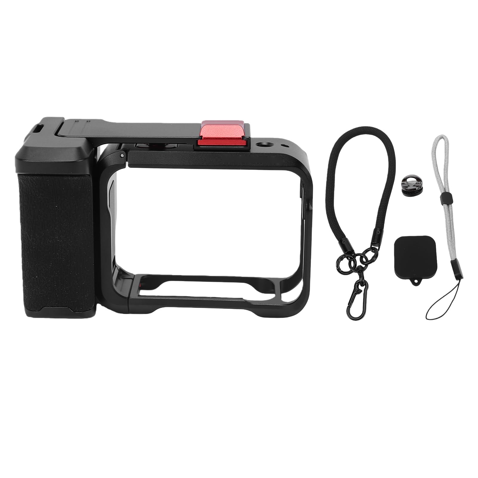 Generic Kit Impugnatura per Action Camera con Impugnatura in Silicone Antiscivolo e Gabbia in Alluminio per Ace Pro 1 2 per Riprese di Strada