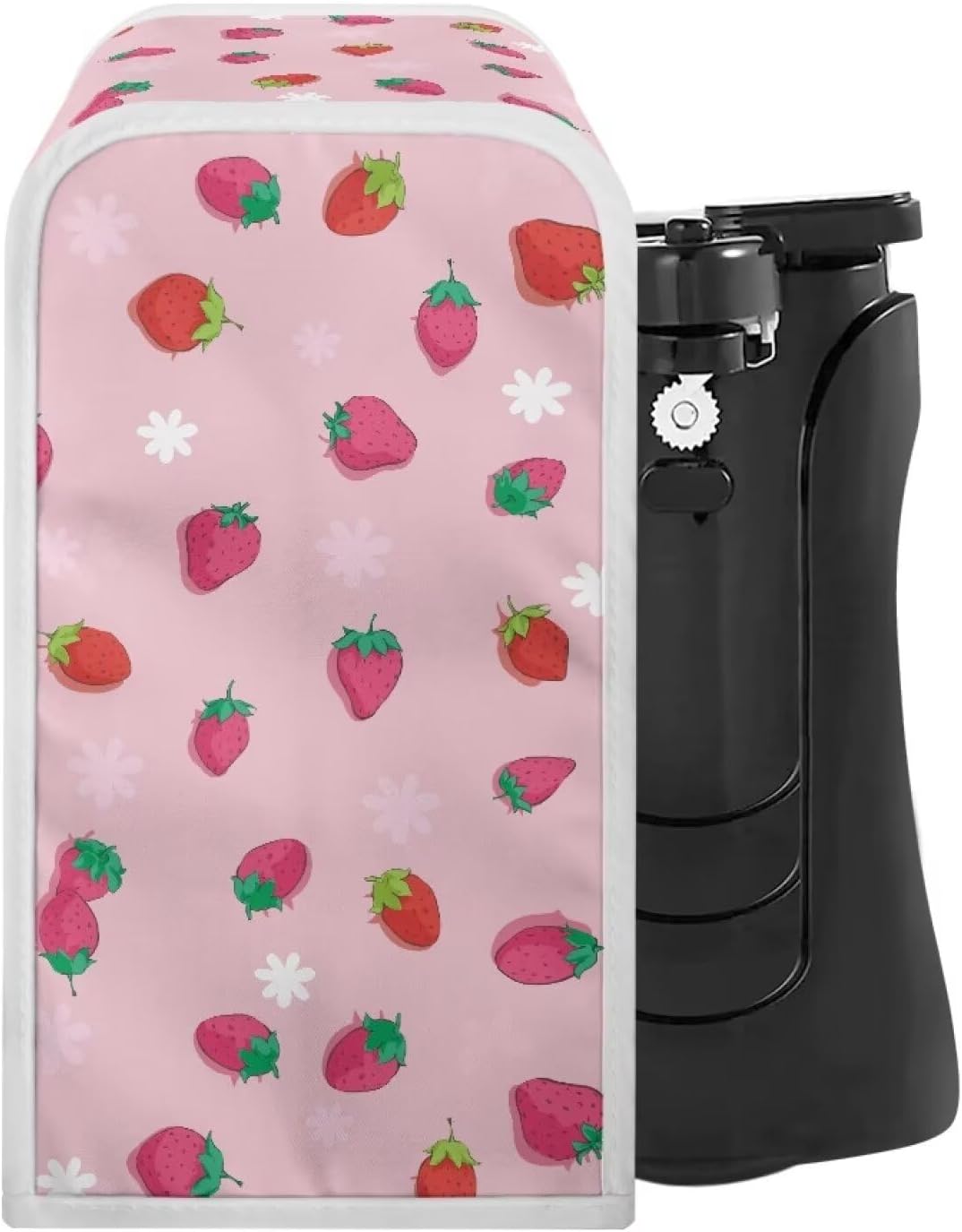 Suhoaziia Can Opener Cover Strawberry Flower Electric Can Opener Covers Washable Can