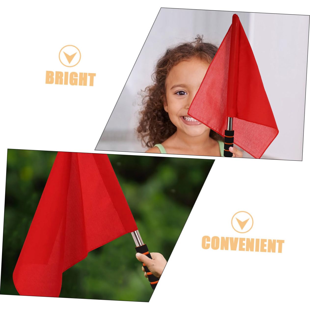 Yardwe Árbitro Silbato Electrico Camiseta De Árbitro Banderillas Fiesta Accesorios Deporte De Señal De Mano Árbitro Nylon Rojo