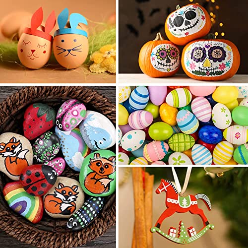 Acrylic Paint Pens Paint Markers Set Of 18: Fine Point Paint Pens For Rock Painting Glass Wood Ceramic Fabric Metal Canvas Easter Eggs Pumpkin Kit, Drawing Art Crafts For Adults Scrapbooking Supplies #TOP2