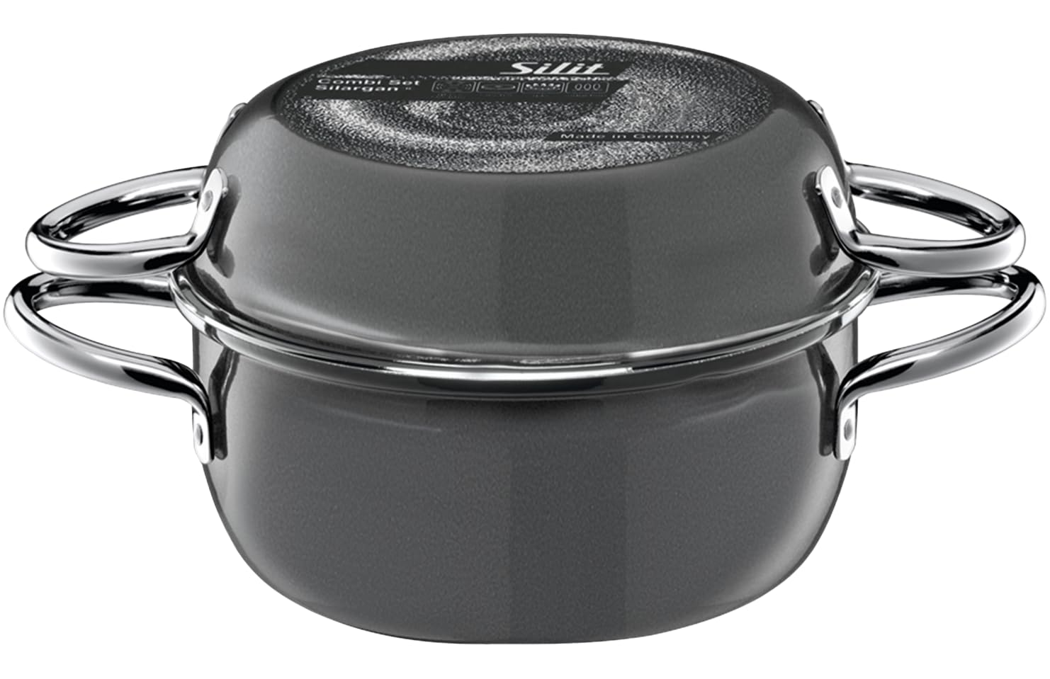 Silit Combination Set Pot and Pan Diameter 21 cm, Anthracite