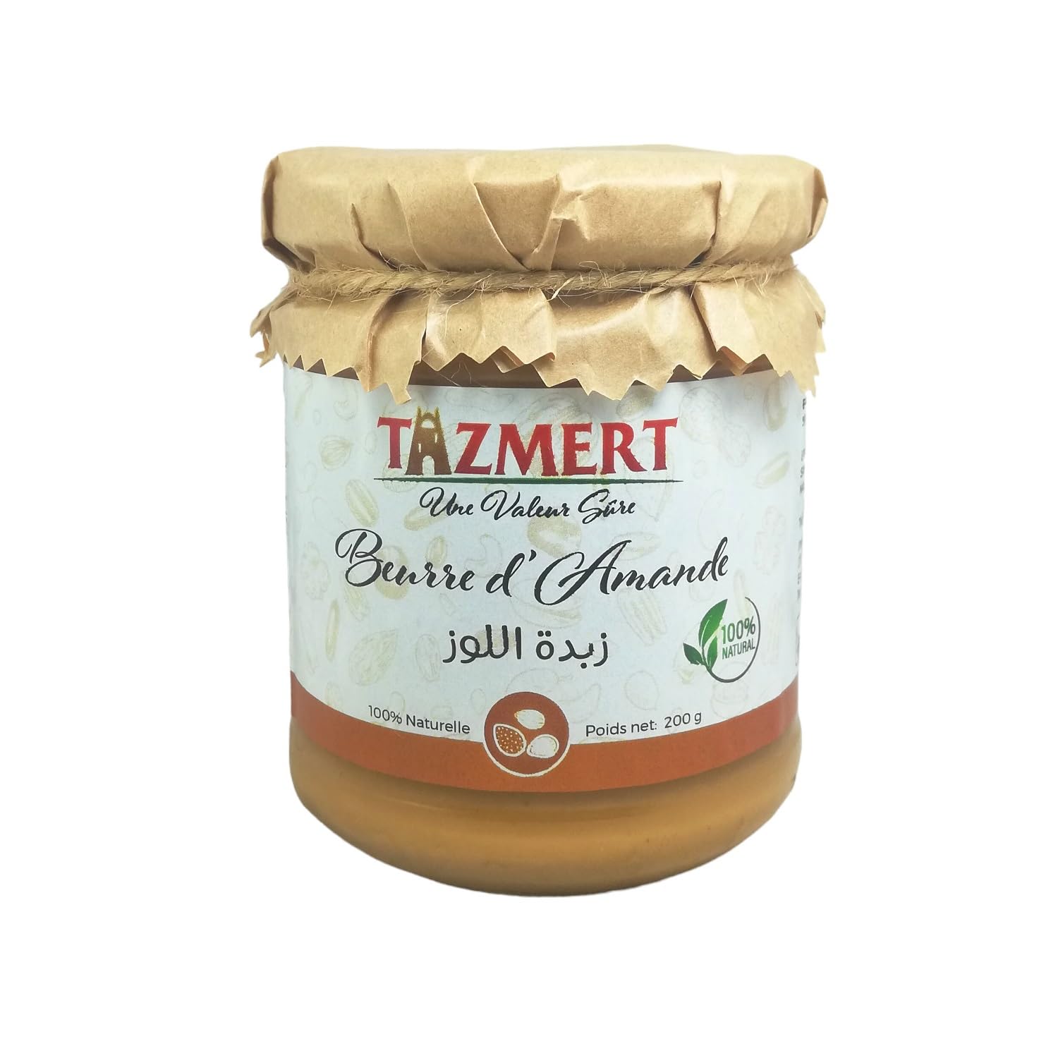 Beurre d'Amande Algérien - 100% Naturel, Sans Additifs - Pot de 200g