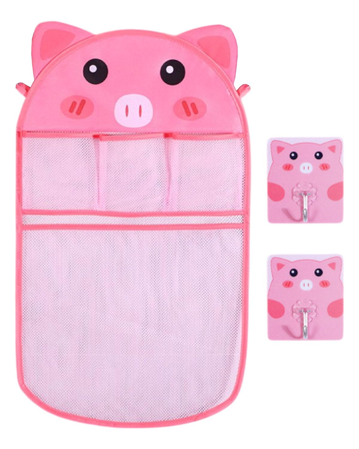 TPZORJX juguetes bañera bebe，bolsa juguetes bañera，Almacenamiento de Juguete de Cuarto de Baño Red de Almacenamiento Bolsa de Juguete con 2 Ganchos Autoadhesivos Robustos y Esponja de Ducha