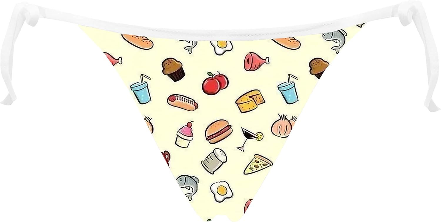 JINKAIJIA Women's Flirty Sexy Funny 3D Printed Low-waisted Tie string High elasticity Underpants Single Party Gifts Briefs - Image 4