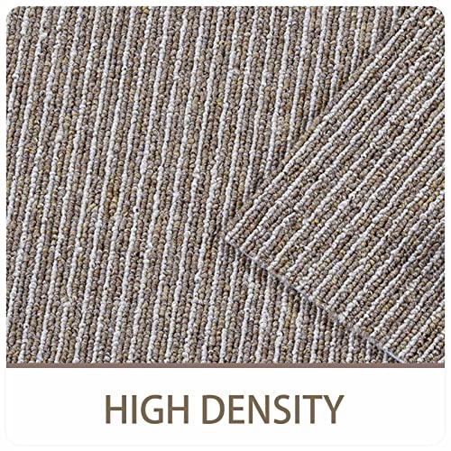 24 Tiles/64 Sq Ft-Carpet Squares, Carpet Tiles, 0.24" Pile Height, Commercial Carpet Tiles, Non Adhesive Padded, Non-Slip, Easy Diy Installation (20" X 20", Sisal) #TOP4
