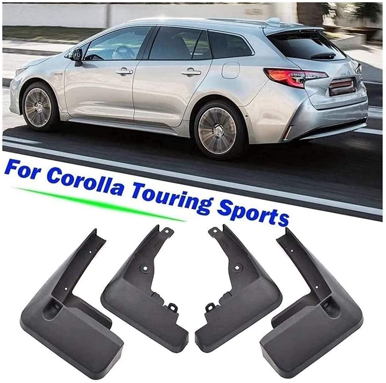 4 Stück Auto-Schmutzfänger für Toyota Corolla Touring Sports Estate (E210) ab 2019, Schmutzfänger vorne und hinten, Kotflügel, Spritzschutz, Auto-Außenzubehör