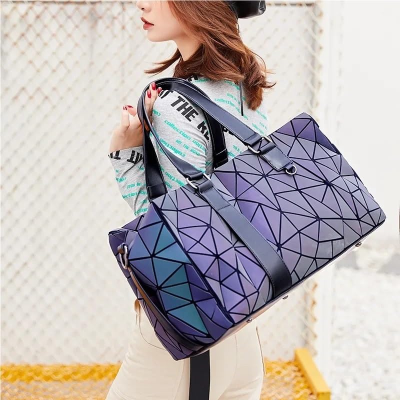 Luminous geometric women Travel Luggage bags Duffle Bags Travel Handbag Weekend Bag Large Capacity Shoulder bag for women 20254