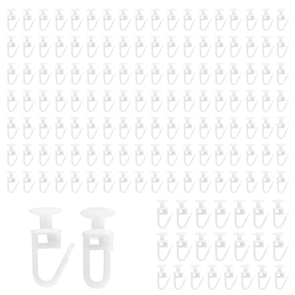 150 sztuk 11 mm ślizgacze do karniszy do karniszy, haczyki do firanek, haczyki do szyn, ślizgacze plisowane, haczyki do zawieszenia, do szyn do zasłon, firanek, szyn jezdnych