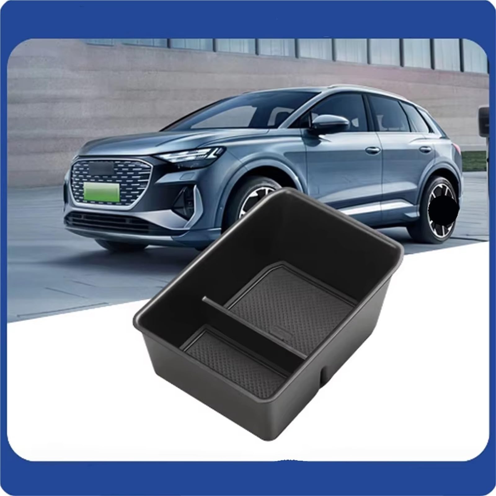 Armrest Storage Box Kompatibel Mit Für Q4 Für E-Tron 2021 2022–2024 Aufbewahrungsbox Für Die Autoarmlehne Mittelkonsolenfach-Organizer ABS-Sekundärbehälter-Aufbewahrung
