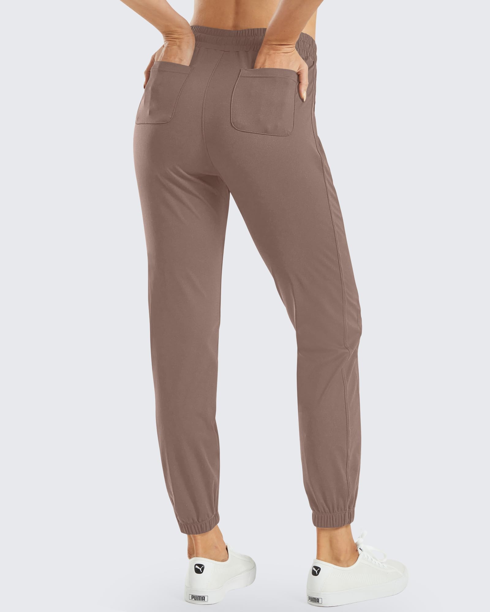 G4Free Damen Jogginghose Hohe Taille Sporthose Kordelzug Laufhose mit Taschen Elastische Weiche Slim Fit Trainingshose für Fitness Yoga Freizeit Golf Freizeithose