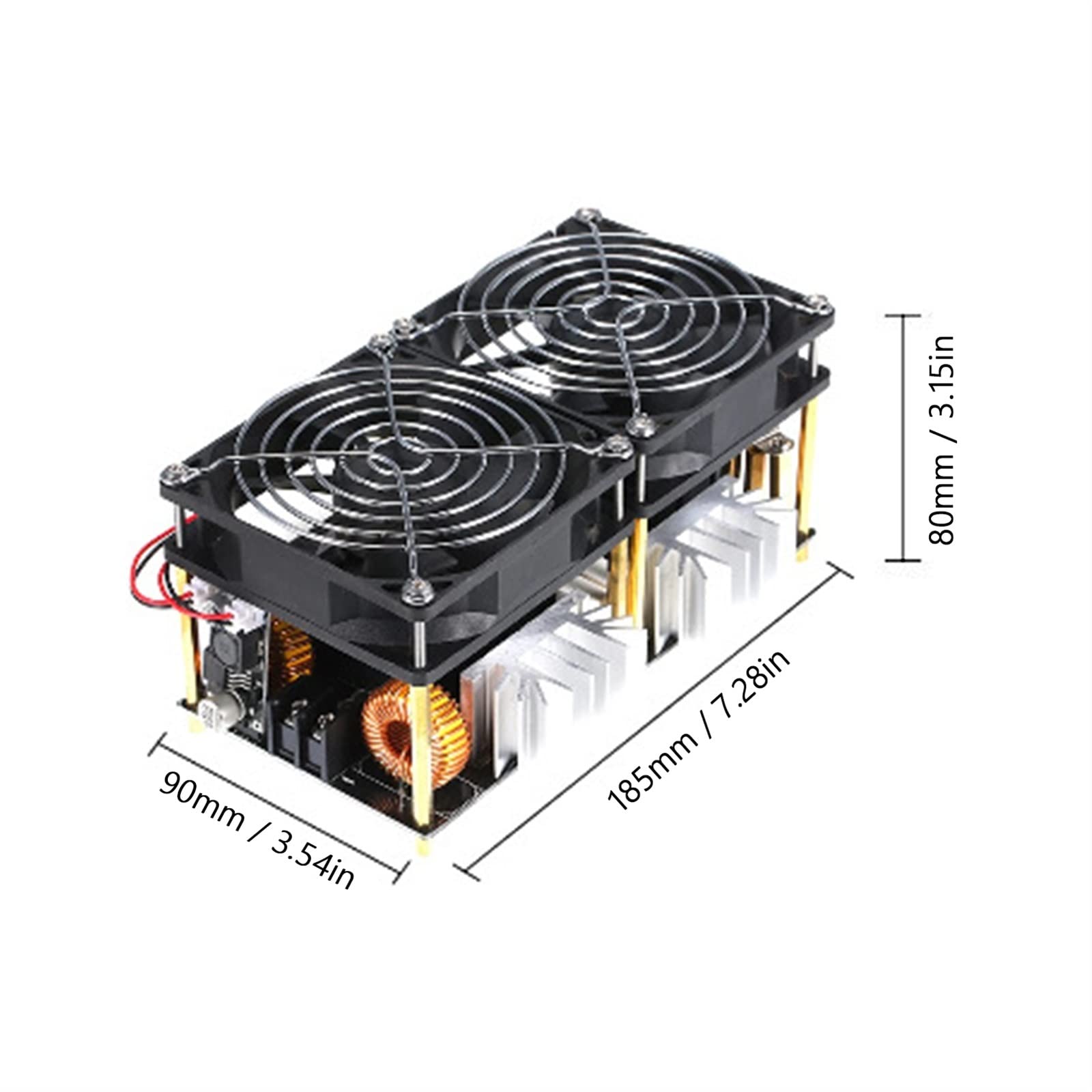 Nagrzewnica Indukcyjna, 2500W 50A DC 12-48V indukcyjna płyta grzewcza ZVS moduł zasilający wysokiej częstotliwości niskiego napięcia sterownik Flyback nagrzewnica cewki(2500W)