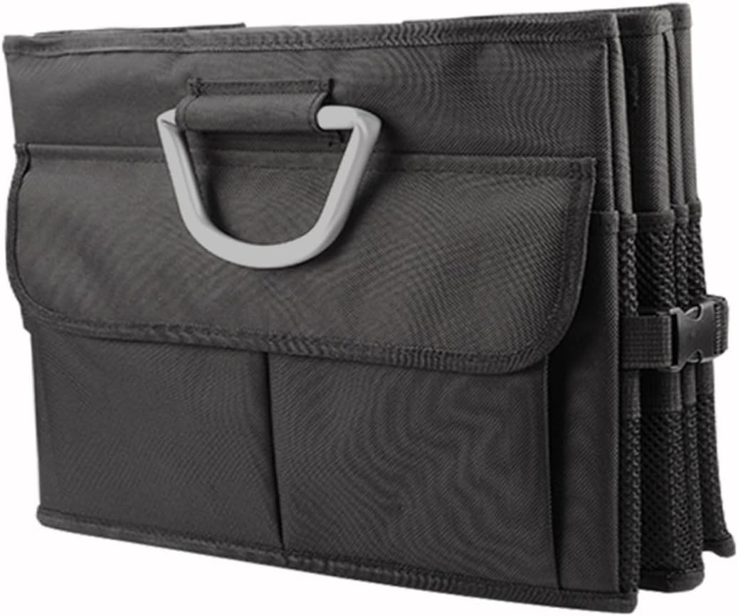 Kichvoe Car Foldable Trunk Organizer Box with Lid Black Collapsible Car Storage Case for Suv and Sedan for Vehicle Sundries