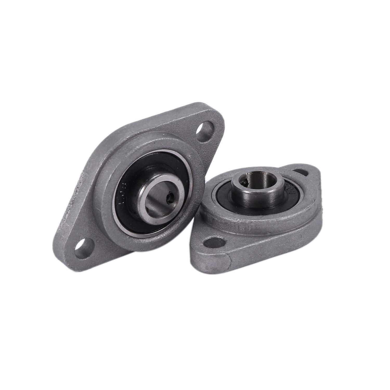 2pcs 8mm Bore KFL08 FL08 Pillow Block Bearing Flange Block Bearings - Self Aligning Zinc Alloy