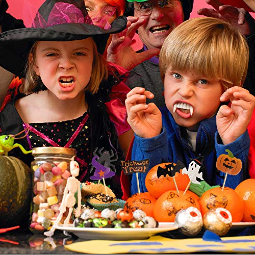 FEPITO 60 Pezzi di Halloween Cupcake Topper