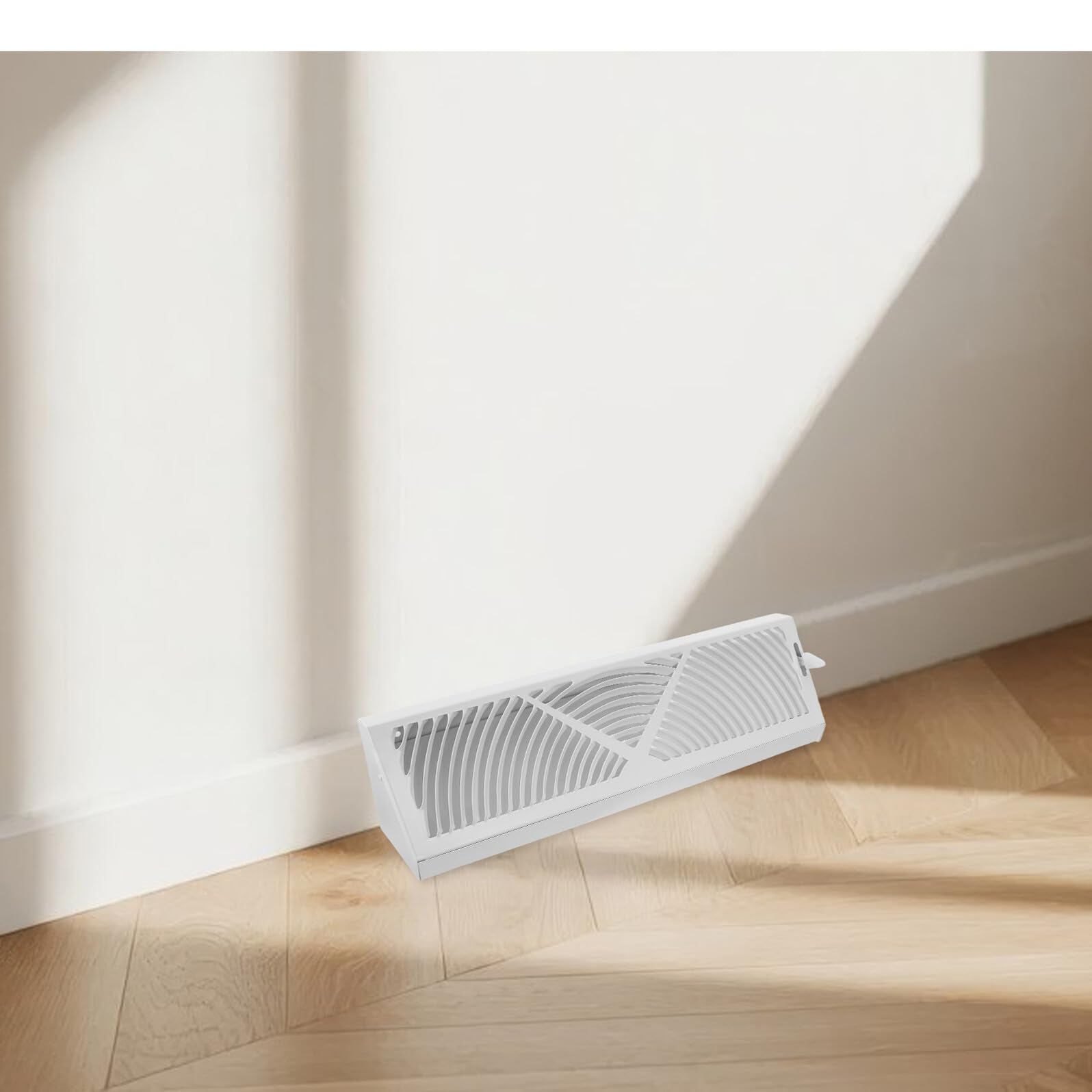 Bodenlüftungsgitter Metall mit Abnehmbarer Abdeckung Feuchtigkeitsbeständig für Wohnräume und Wohnmobile Sockelleisten Lüftungsabdeckung Weiß