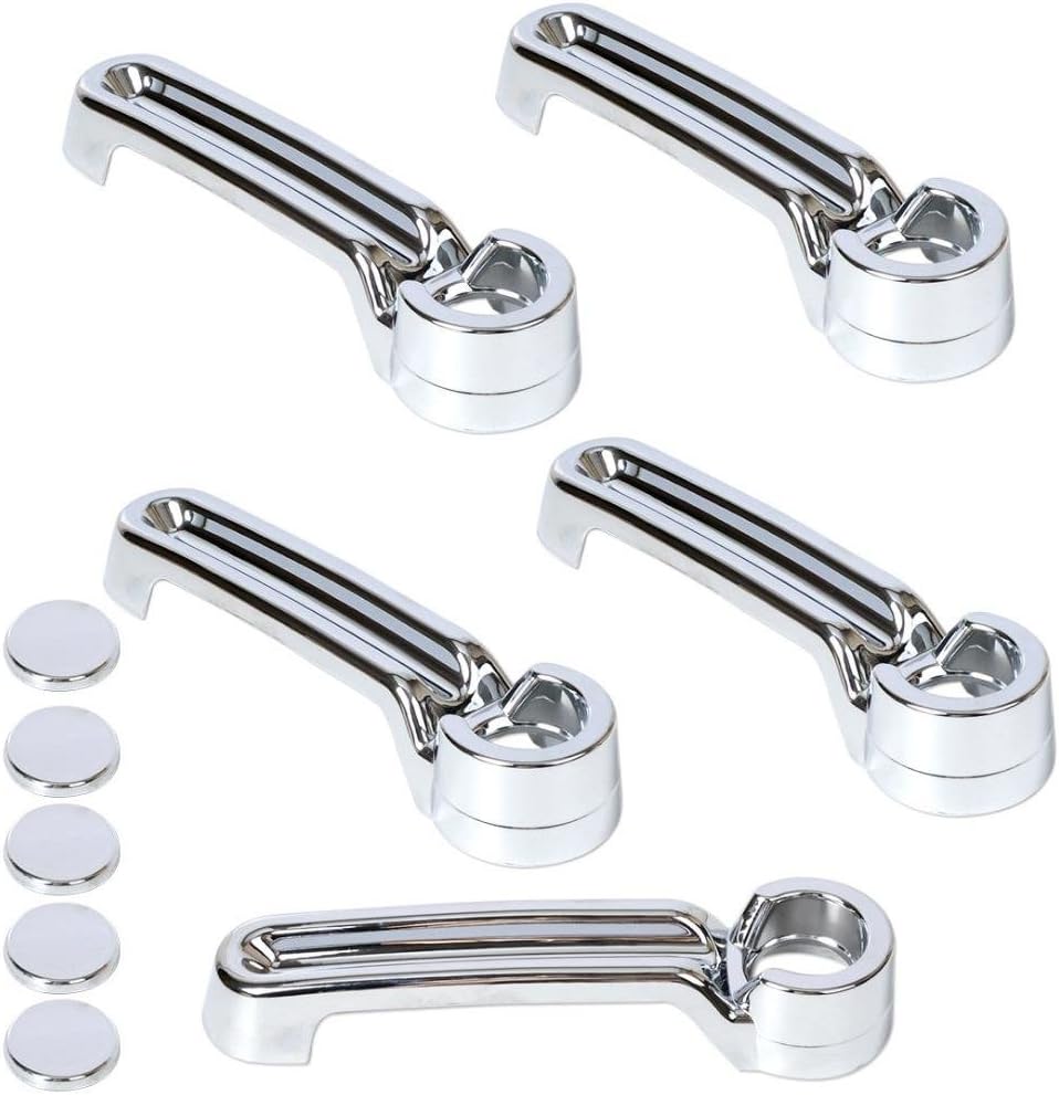 Chrome Door Handle+Tailgate Covers 5pcs for 2006-2018 Jeep Wrangler/08-12 Jeep Liberty/07-12 Dodge Nitro