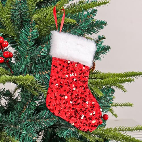 Collants de Noël sapin et décorations de fête scintillantes