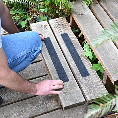 Gaffer Power Anti Slip Tape | Outdoor Waterproof Black Grip Tape For Stairs, Ladders | Non Slip, Non Skid Tread Tape | Traction Safety Tape | Black 4 Inch X 30 Feet | By Teegan Tapes #TOP7