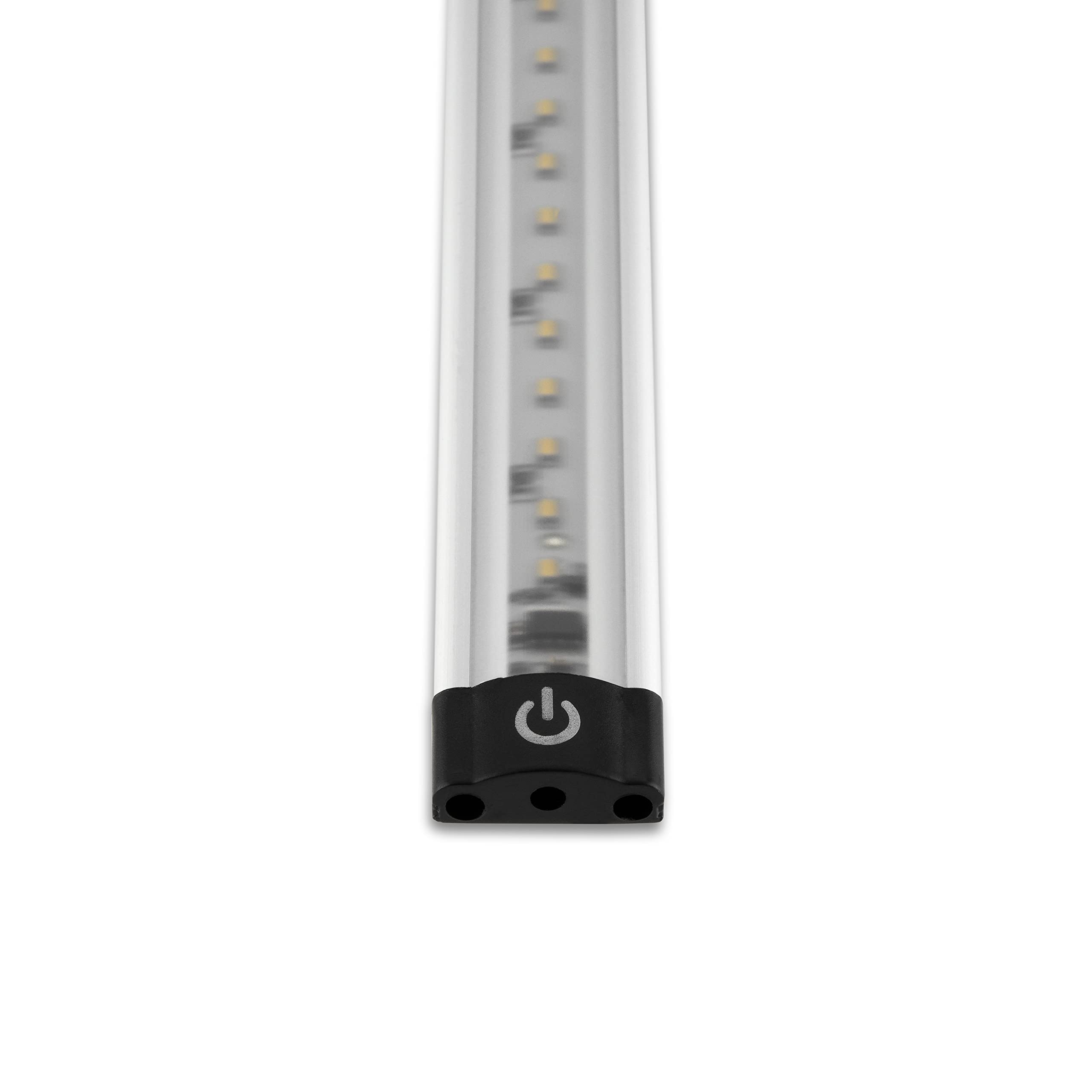 REV TS lampa podszafkowa LED, listwa świetlna, oświetlenie szafy, czujnik, 30 000 h, 5,5 W, 430 lm, 500 x 25 x 10 mm, srebrna