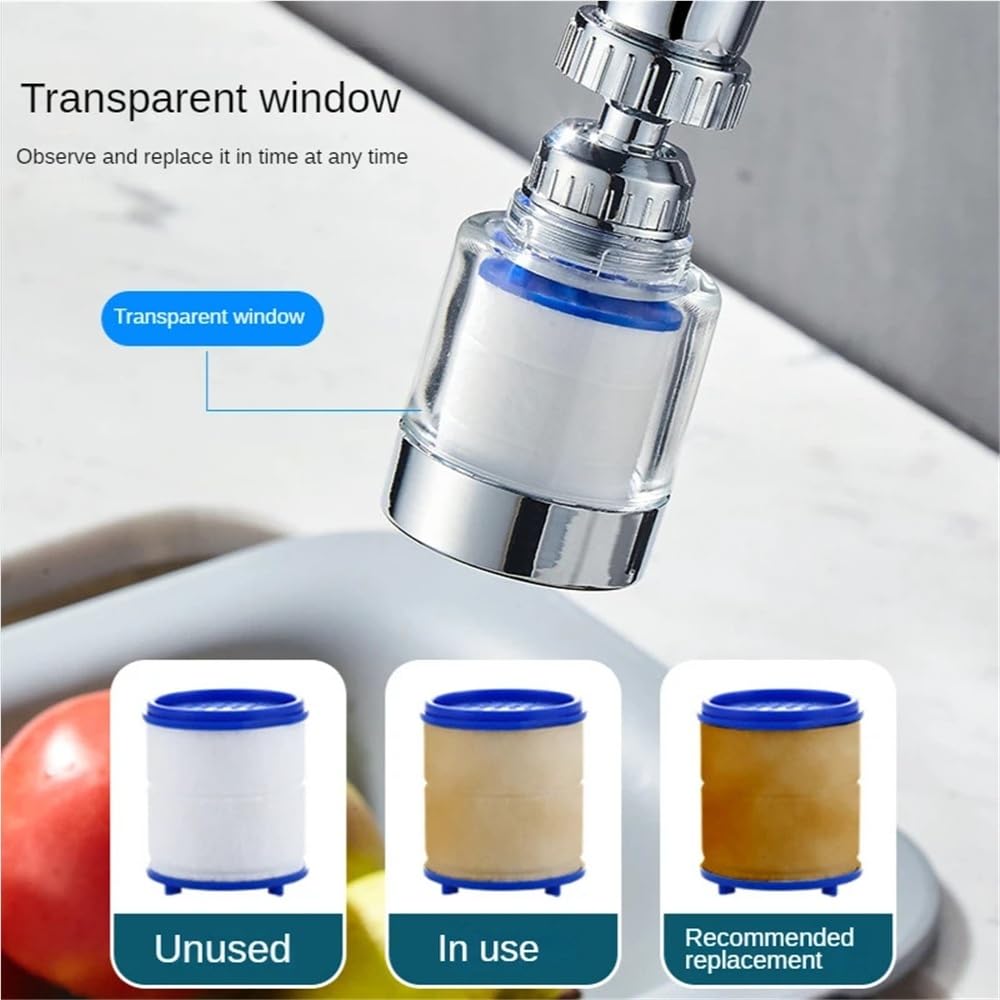 Universeller Wasserhahnfilter, spritzwassergeschützter Duschkopf-Wasserreiniger, Küchenarmatur-Verlängerung (5er-Pack) – Erhöht den Wasserdurchfluss, verbessert die Filtration, EIN