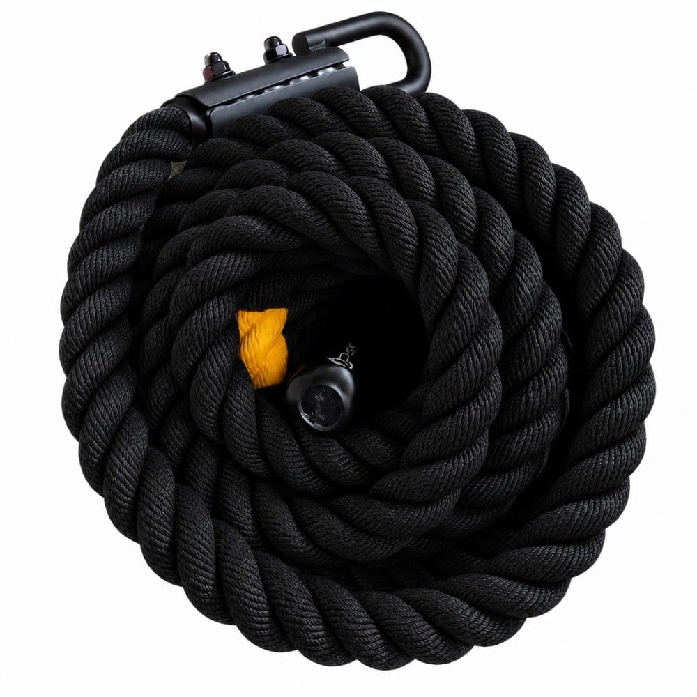 Cuerda de Arrastre para Trineo 15 m Negro| Cuerda de Tracción para Entrenamiento de Fuerza, Resistencia y Cross Training | Alta Resistencia