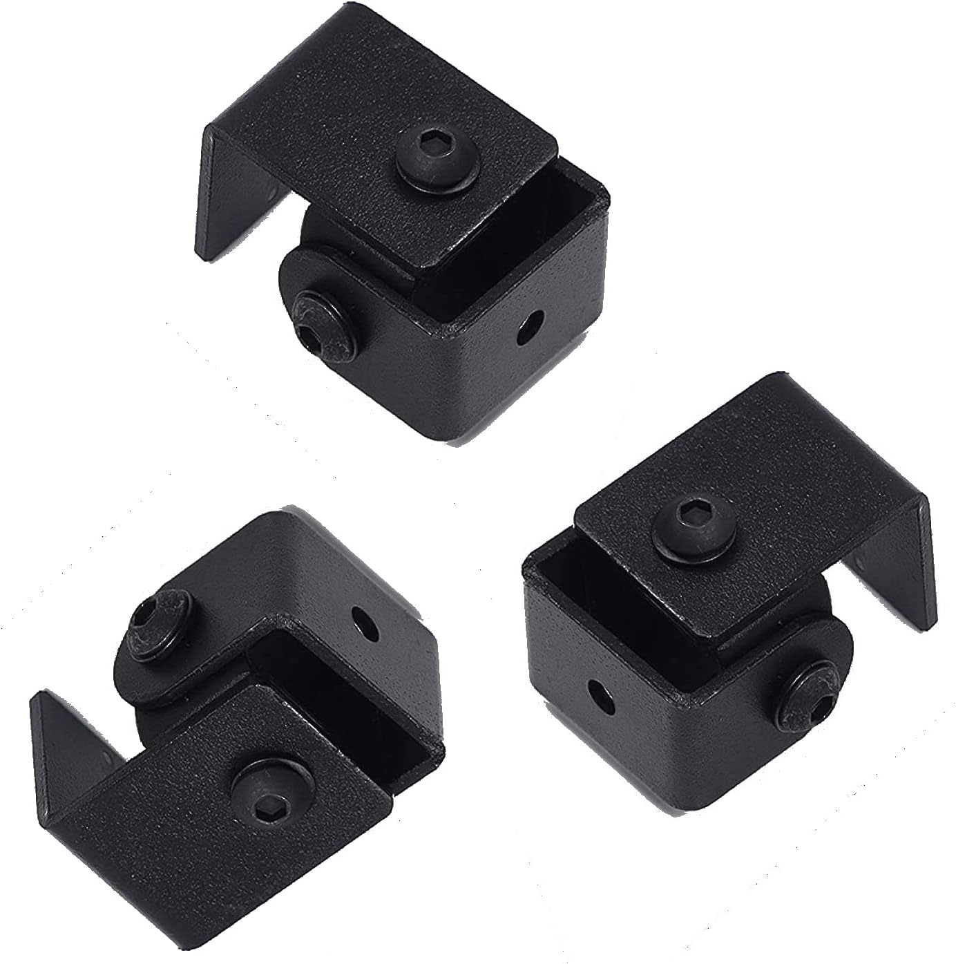 SM-L1 - Speaker Wall Mount Stand - Bracket 2 Nos for 4 mm, 5 mm & 6.35mm (¼ inch) Thread Hole/Keyhole Speakers - Universal Type (3 Mounts, Black)