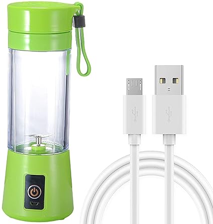 Cloyster Portable Blender, Smoothie Juicer Cup - Six Blades in 3D, Fruit Mixing Machine with 2000mAh USB Rechargeable Batteries, Ice Tray, Detachable Cup (1)