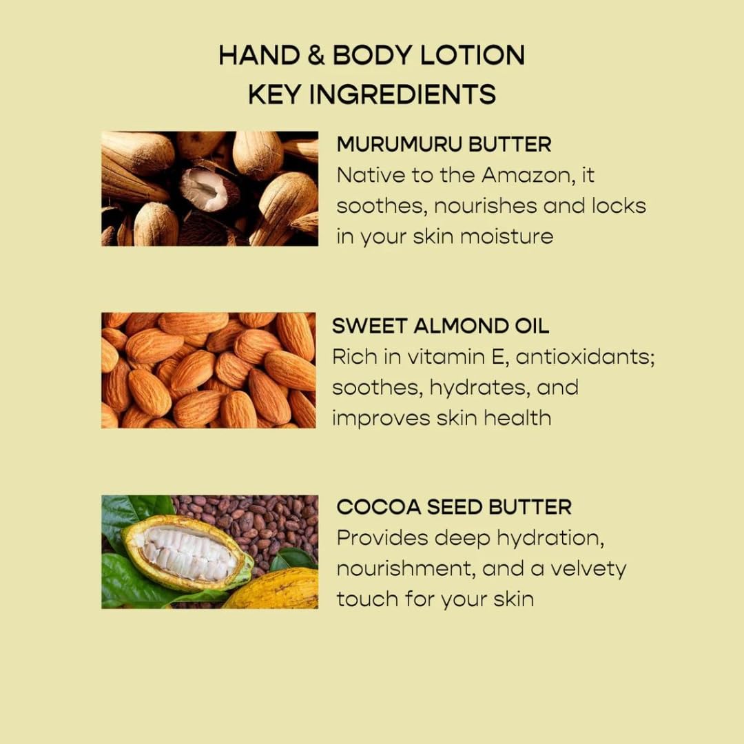 Herlum Hand & Body Lotion, Lightweight & Fast-Absorbing with Murumuru Butter, Sweet Almond Oil & Cocoa Seed Butter - Image 3